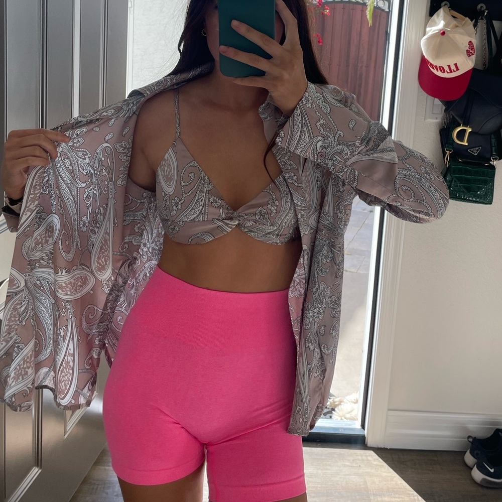 Matching Bra And Button Up Top - image 2